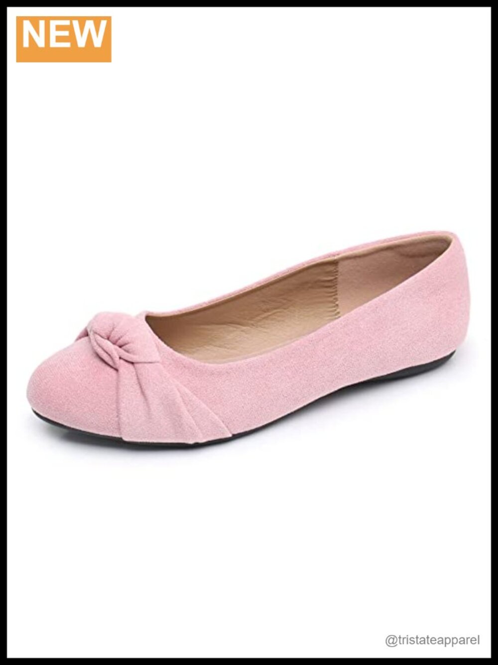 Faux Suede Slip On Flat Shoes Comfortable Round Toe Casual